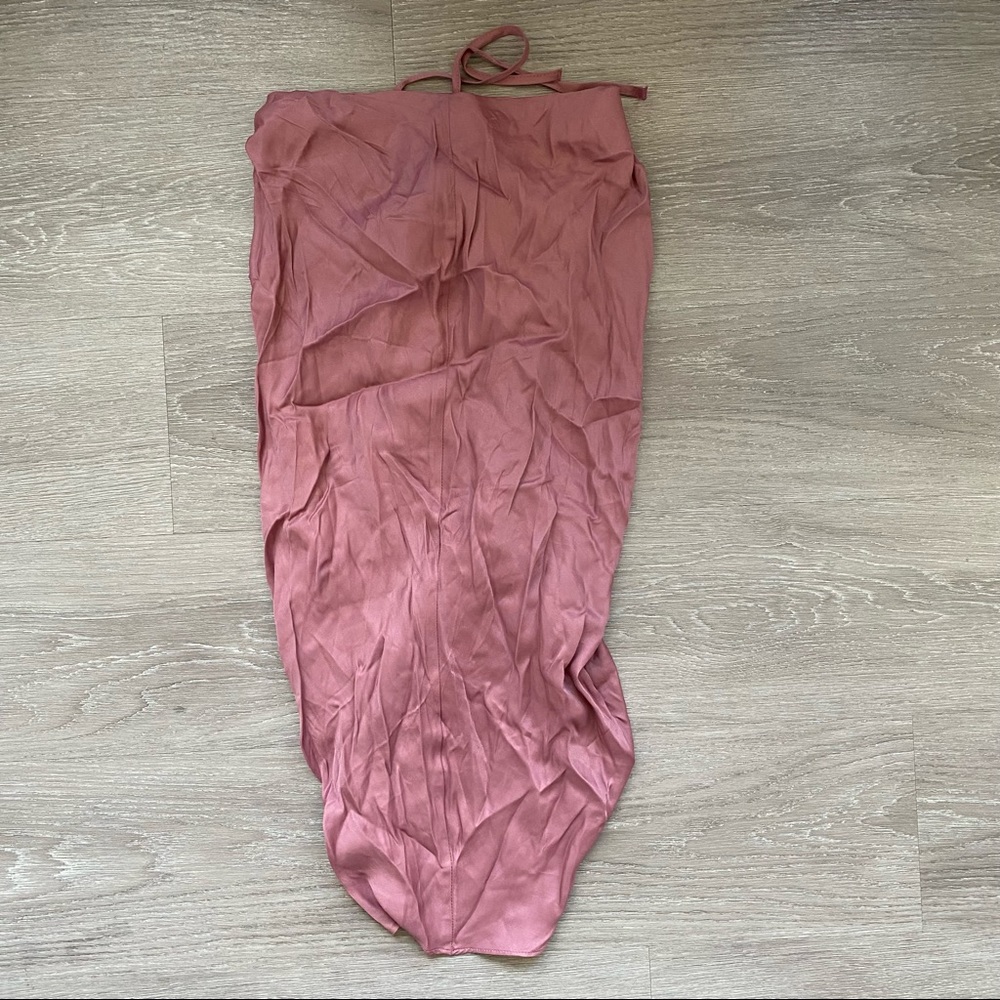 Zara Satin Effect Draped Midi Skirt - Picture 4 of 7